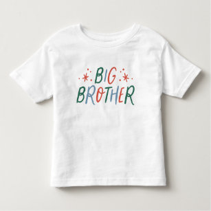  Big Brother Colorful Bright Red and Green Type Toddler T-shirt
