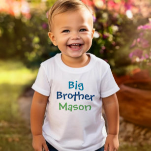 Big Brother Colorful Monogram Boys T-Shirt