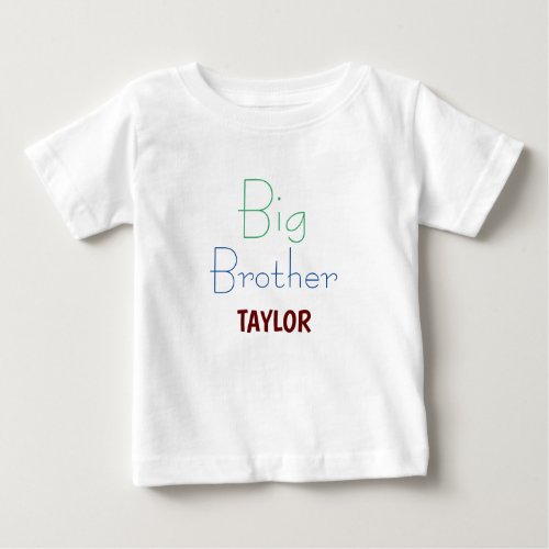 Big brother Colorful Monogram brothers  T_Shirt