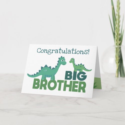 Big brother congratulations baby expecting card