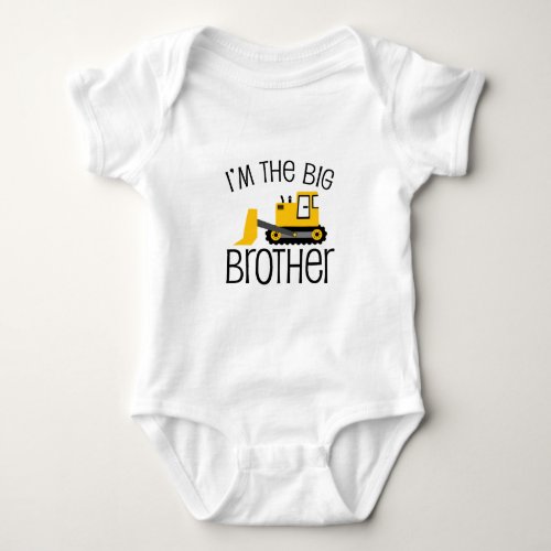 Big Brother Construction Front Loader Baby Bodysuit