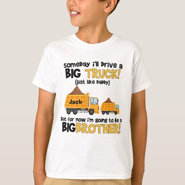 Big Brother construction pregnancy announcement T-Shirt (Front)