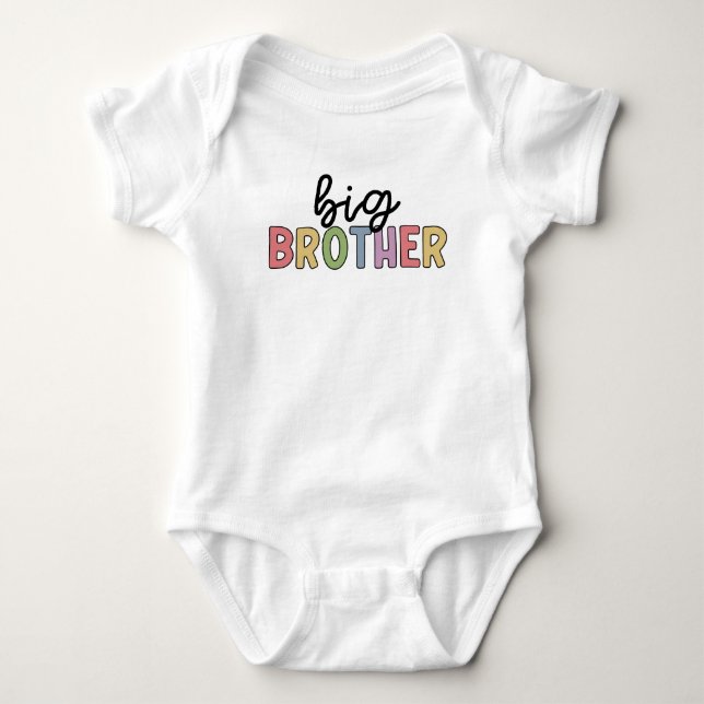 Big Brother Cute Promoted to Brother Baby Bodysuit (Front)