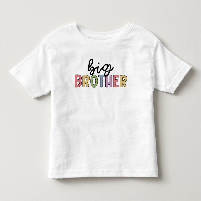 Big Brother Cute Promoted to Brother Toddler T-shirt (Front)
