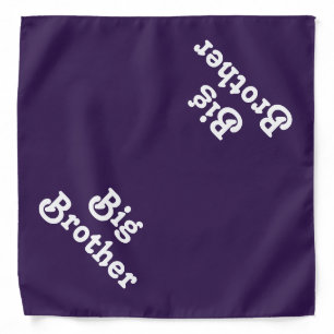 Big Brother dark violet purple cute dog pet Bandana