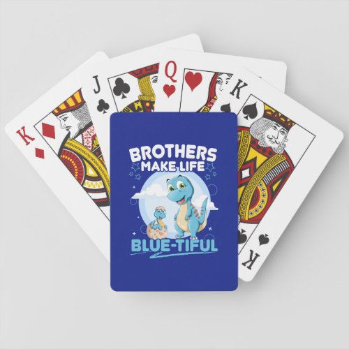 Big Brother Dinosaur Beautiful Life Pun Playing Cards
