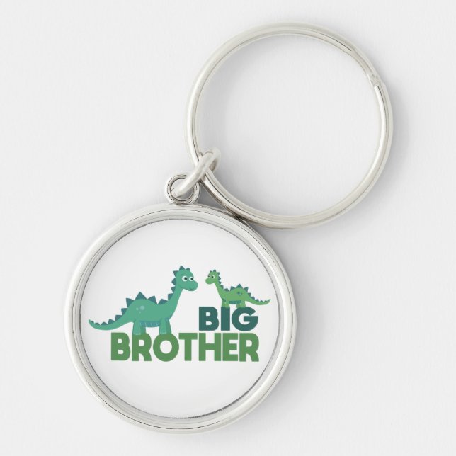 Big brother dinosaur cartoon boys keychain (Front)