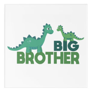 Big brother dinosaur, dino siblings acrylic print