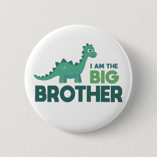 Big brother dinosaur family dino button