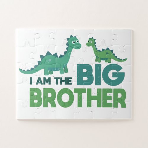 Big brother dinosaur kids cute cartoon jigsaw puzzle