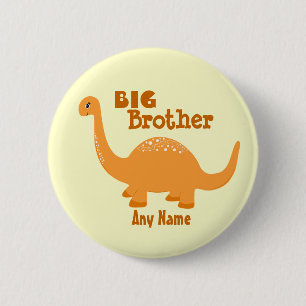 Big Brother Dinosaur Print Button