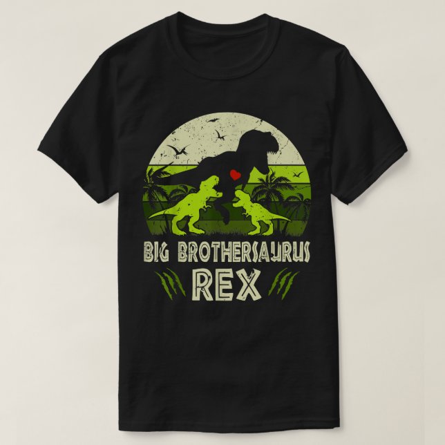 Big Brother Dinosaur T Re Big Brothersaurus 2 kids T-Shirt (Design Front)