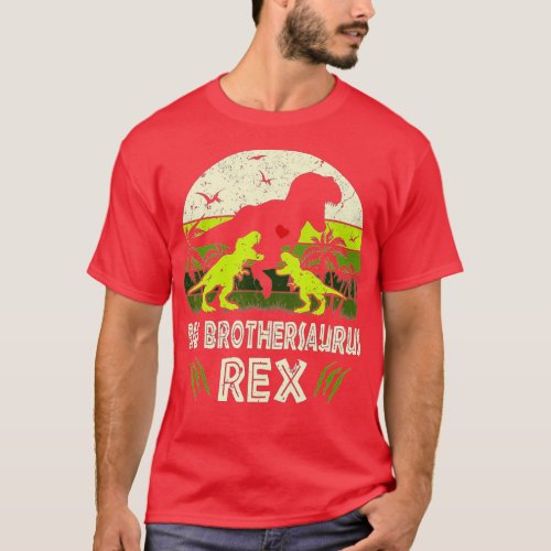 Big Brother Dinosaur T Rex Big Brothersaurus 2 kid T_Shirt