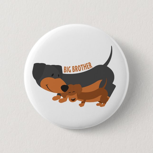 Big Brother (dogs) Pinback Button (Front)