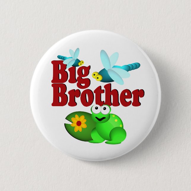 Big Brother Dragonfly Pinback Button (Front)