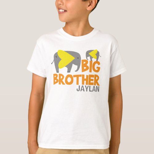 Big brother elephant matching sibling T_Shirt