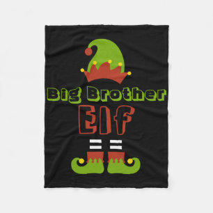 Big Brother Elf Christmas Xmas Cute T Shirt Fleece Blanket
