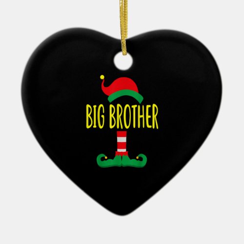 Big Brother ELF Matching Family Gifts Christmas Pa Ceramic Ornament
