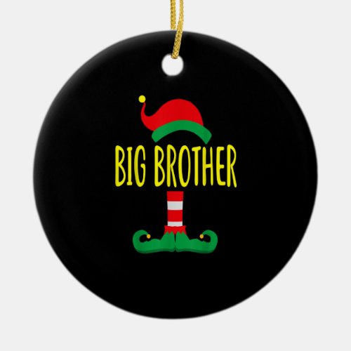 Big Brother ELF Matching Family Gifts Christmas Pa Ceramic Ornament