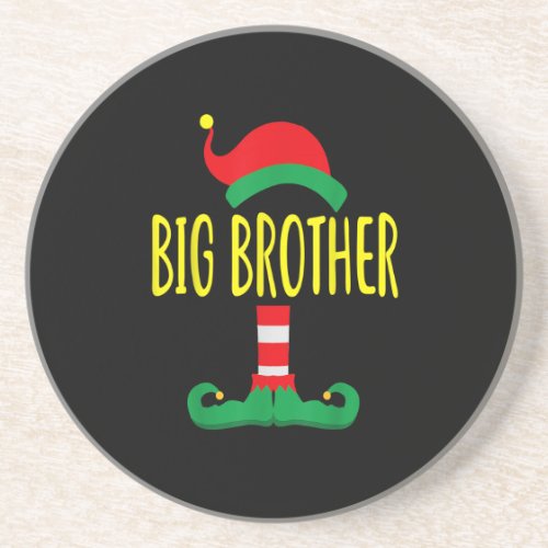 Big Brother ELF Matching Family Gifts Christmas Pa Coaster