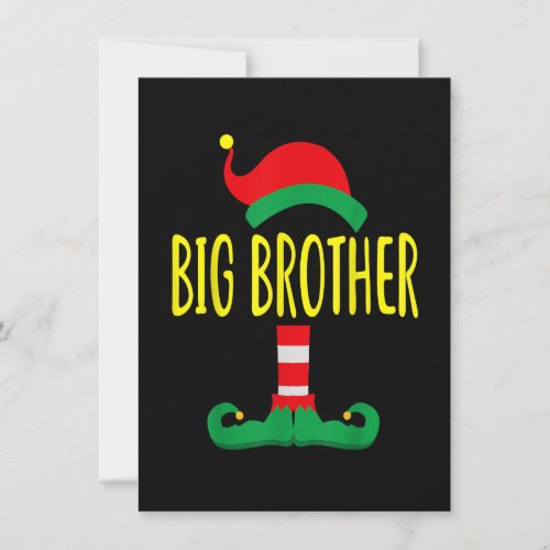 Big Brother ELF Matching Family Gifts Christmas Pa Invitation