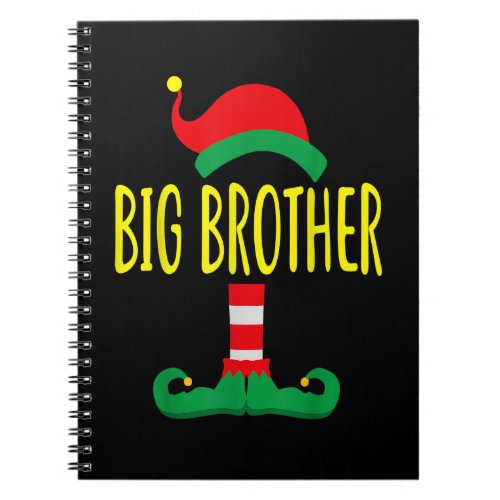 Big Brother ELF Matching Family Gifts Christmas Pa Notebook