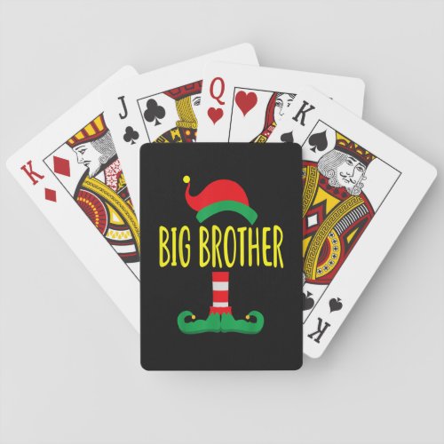 Big Brother ELF Matching Family Gifts Christmas Pa Playing Cards
