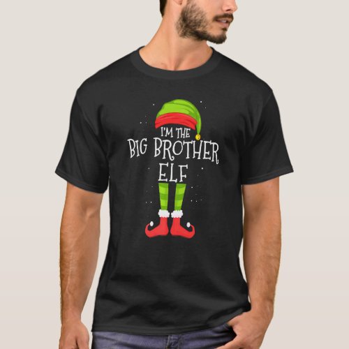 Big Brother Elf Matching Family Group Christmas Pa T_Shirt