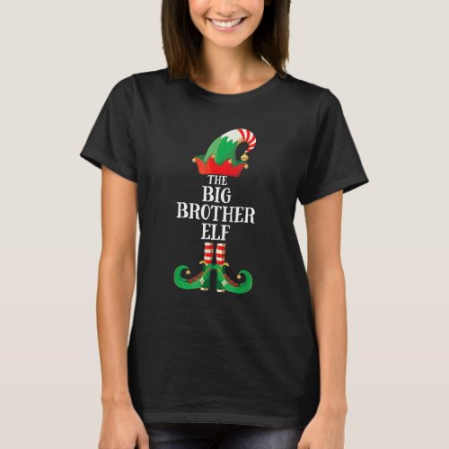 Big Brother Elf Matching Family Group Christmas Pa T_Shirt