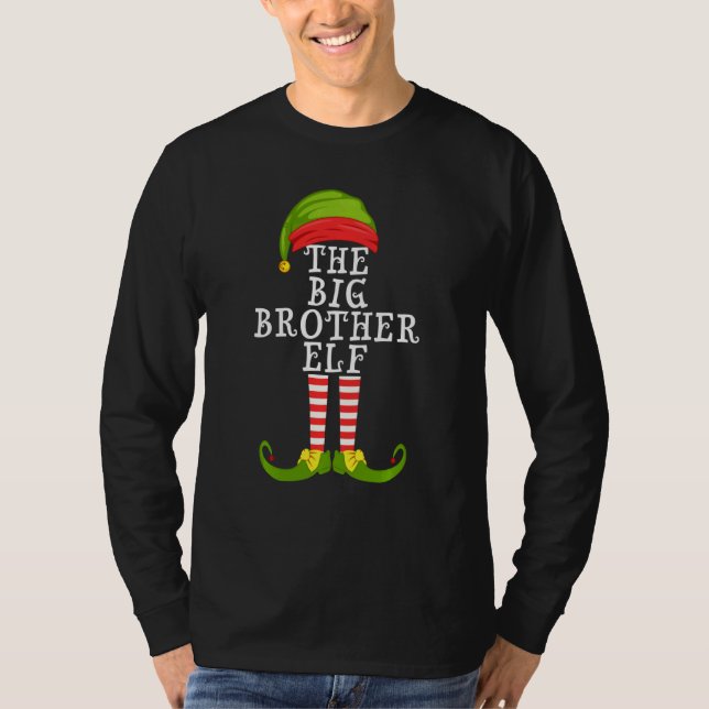 Big Brother Elf Matching Family Group Christmas Pa T-Shirt (Front)