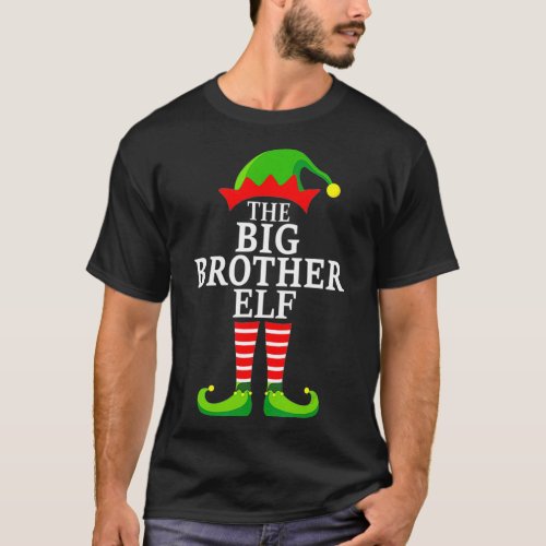 Big Brother Elf Matching Family Group Christmas Pa T_Shirt