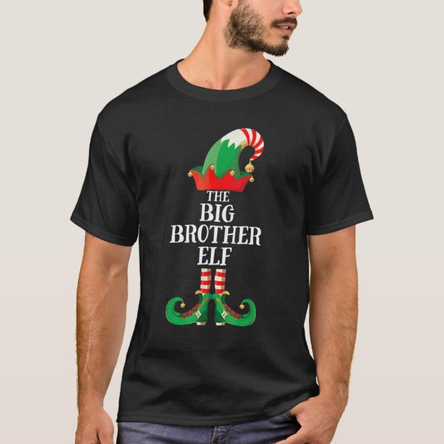 Big Brother Elf Matching Family Group Christmas Pa T-Shirt (Front)