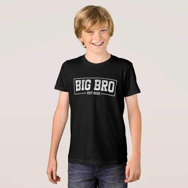 big brother Est. 2026 - Bro 2026 loading big bro Tri-Blend Shirt (Front Full)