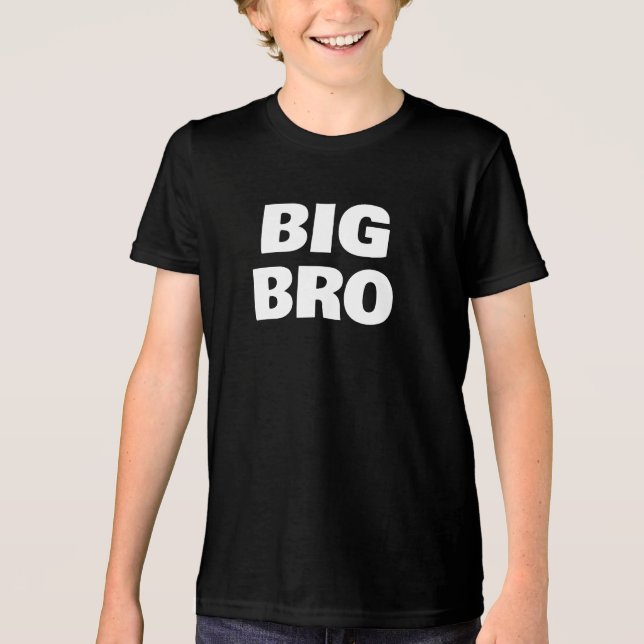 Big Brother Family Photoshoot Bold Lettered Tri-Blend Shirt (Front)