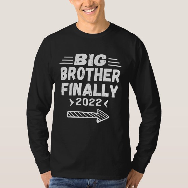 Big Brother Finally 2022  For Boys Kids Toddler Bi T-Shirt (Front)