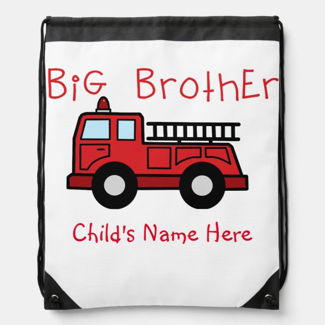 Big Brother Fire Truck Backpack (Front)