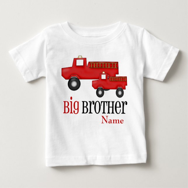 Big Brother Fire Truck Personalized Shirt (Front)