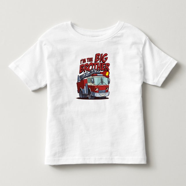 Big Brother Fire Truck Toddler T-shirt (Front)
