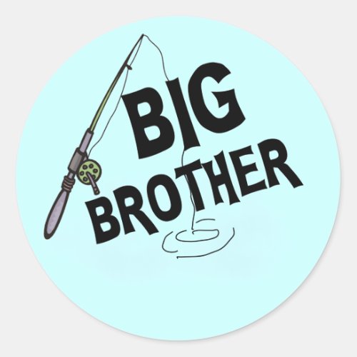 Big Brother Fishing Tshirts and Gifts Classic Round Sticker
