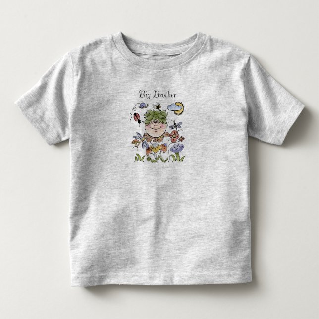 Big Brother Flower Garden Fairy Toddler T-shirt (Front)