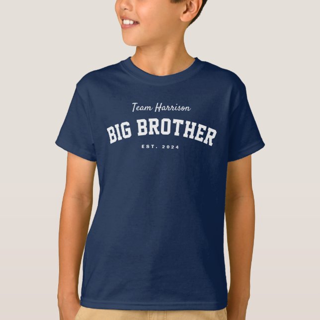 Big brother fun sporty personalized  T-Shirt (Front)