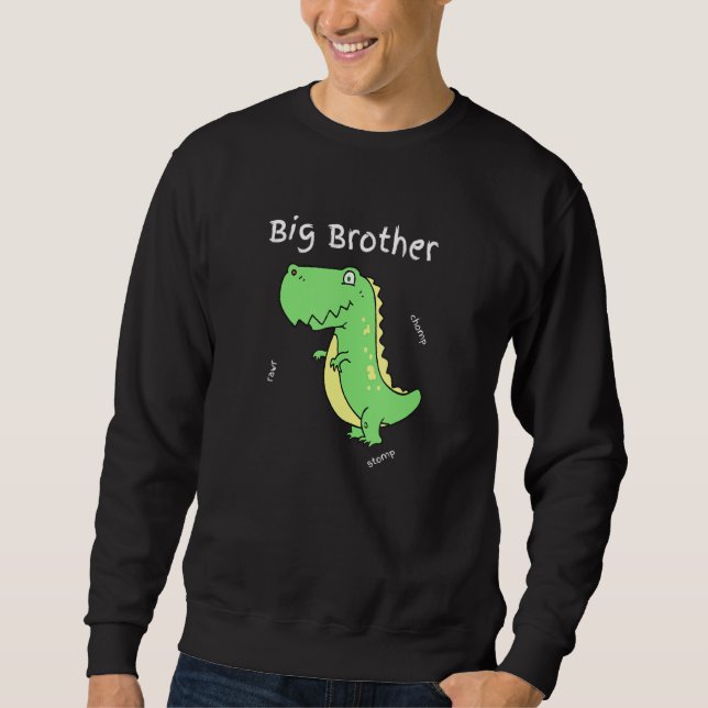 Big Brother Funny T Rex Dinosaur For Boys Sweatshirt (Front)