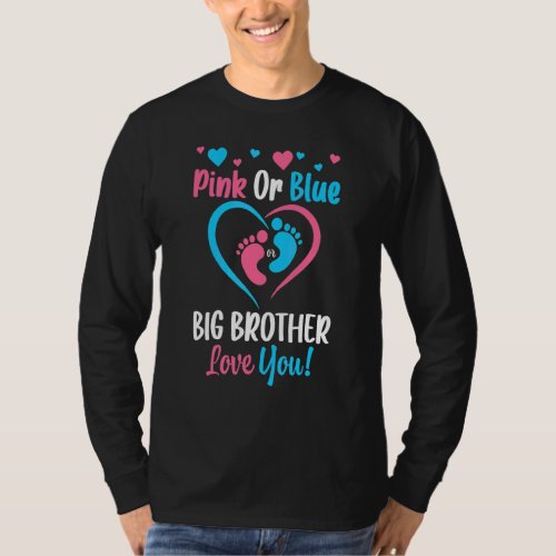 Big Brother Gender Reveal  For Kids Sibling Baby S T_Shirt