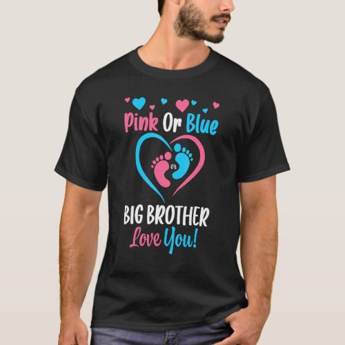 Big Brother Gender Reveal  For Kids Sibling Baby S T_Shirt