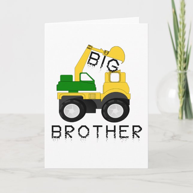 Big Brother Gift for Tractor Loving Boys Kids Announcement (Front)