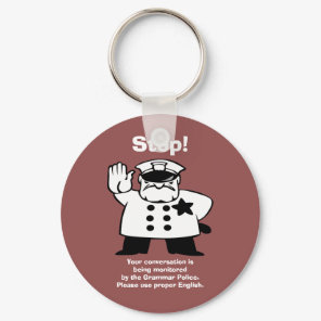 Big Brother Grammar Police Keychain