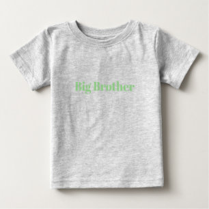 Big Brother green custom name text cute Baby  Baby T-Shirt