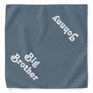 Big Brother grey blue custom name cute dog pet Bandana