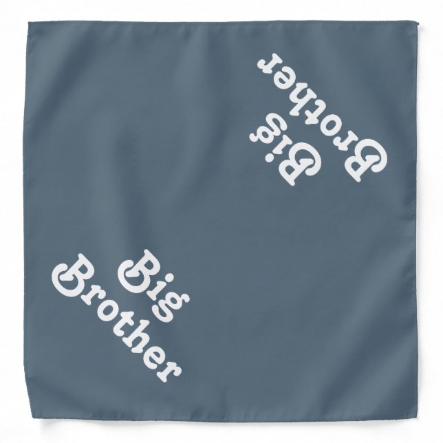 Big Brother grey blue cute dog pet  Bandana (Front)