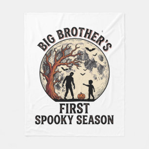 Big Brother Halloween First Spooky Season Vintage Fleece Blanket